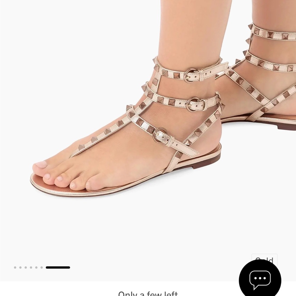 Valentino Garavani Beige Rockstud Sandals